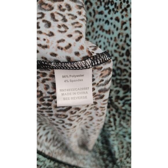 Monterey Club Shirt Sleeveless Tank Animal Print Medium - Picture 5 of 5